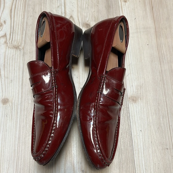 Dsquared Maroon Patent Leather Loafers - Picture 2 of 12